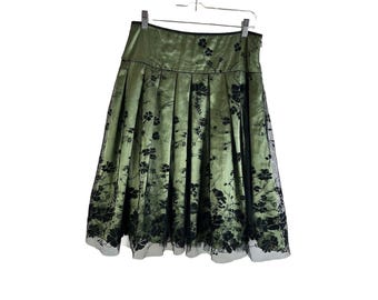 Y2K Feminino 8 Burnout Velour Velvet Floral Chiffon Saia Fada Whimsigoth, Saia Vintage Chiffon, Saia Whimsigoth, Saia Burnout Feminina