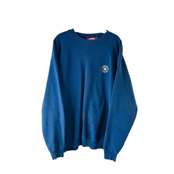 90s Converse Stitched Spell Out Faded Crewneck Sweatshirt USA XL, Vintage Converse Crewneck Sweatshirt, Converse Sweater, Faded Sweatshirt