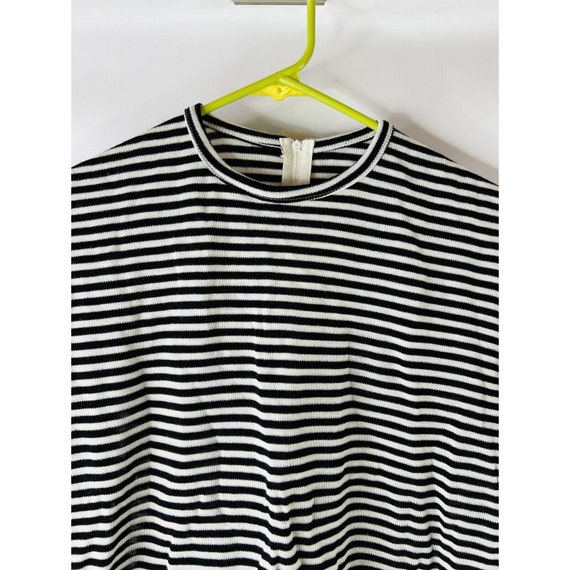 70s Womens Large Micro Stripe Short Sleeve T Shir… - image 3