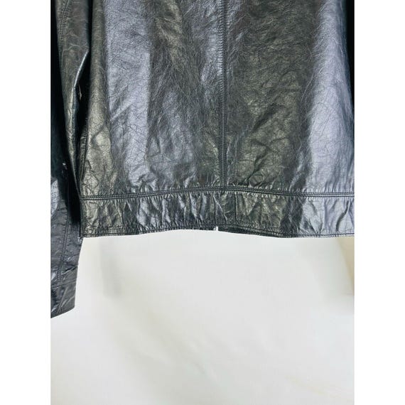 90s Express Womens 4 Distressed Leather Zip Cropp… - image 8