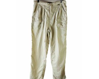 90s Cabelas Mujer 8 Nylon Convertible Cargo Senderismo Pantalones Caqui, Pantalones Cabelas Vintage, Pantalones Cargo para Mujer, Pantalones de Senderismo de Nylon