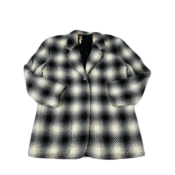 90s Pendleton Womens 14 Wool Gingham Plaid Button… - image 1