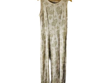 90er Jahre Sundance Katalog Rose Floral Ärmelloses Kleid Lagenlook Artsy, Sundance Katalog Kleid, Damen Blumenkleid, Lagenlook Kleid