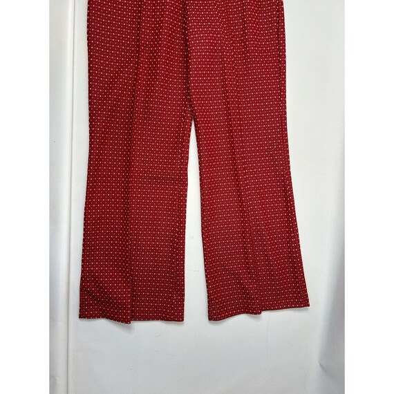 70s Womens 16 Large Polka Dot Knit High Rise Wide… - image 4