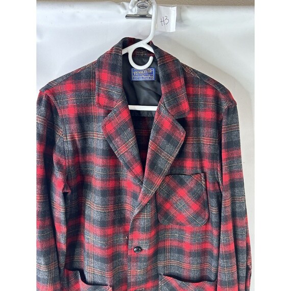 80s Pendleton Mens Small Virgin Wool Plaid Flanne… - image 2