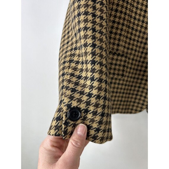 90s Womens 14 Worsted Wool Houndstooth Plaid 3 Bu… - image 7