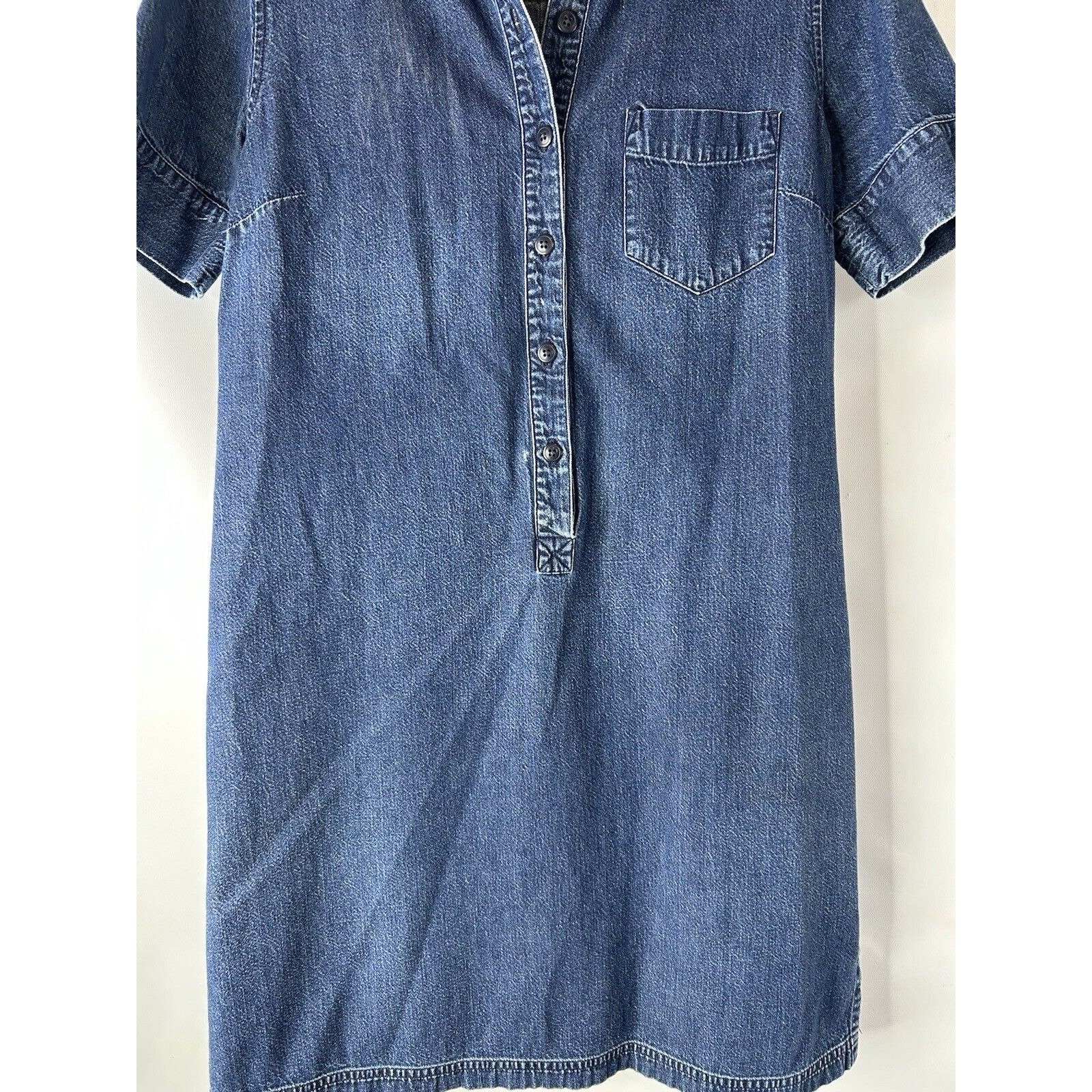 90s Eddie Bauer Womens Medium Petite Denim Jean Collared Button Shirt Dress,  Eddie Bauer Dress, Vintage Denim Dress, 90s Shirt Dress - Etsy