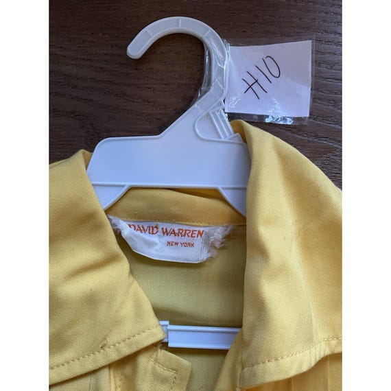 70s Womens Medium Yellow Collared Button Front Sh… - image 6