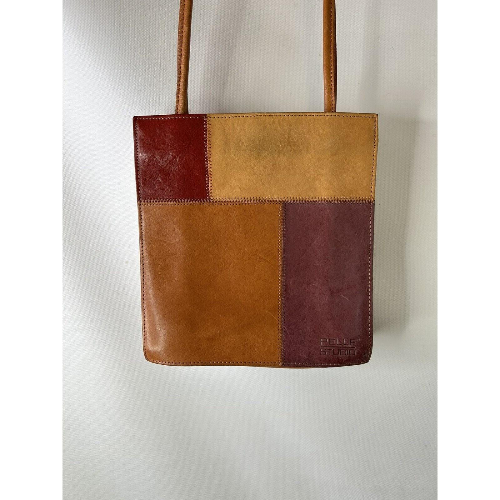 Y2K Colorblock‎ Woven Leather Shoulder Bag w/ Tassels Vintage Y2K Women main image 2