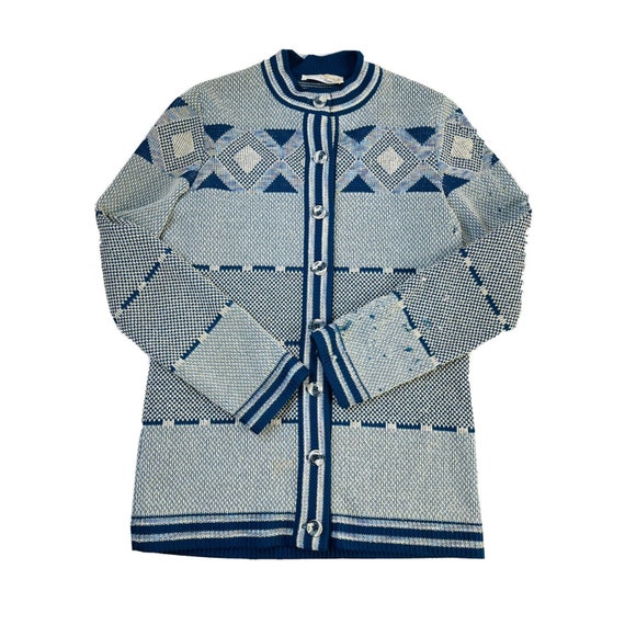 1970s Womens 8 Diamond Argyle Knit Twinset Cardig… - image 2