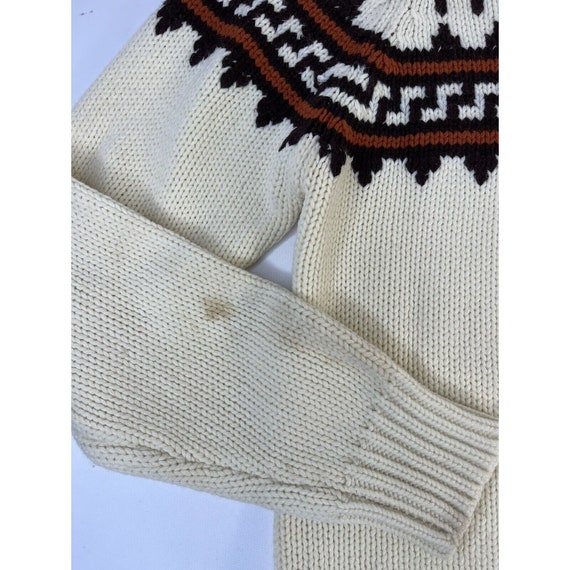 70s Rockabilly Womens Medium Fair Isle Knit Distr… - image 2