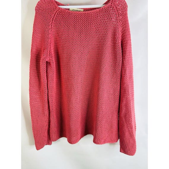 90s Eddie Bauer Womens Large Cotton Open Knit Bag… - image 3