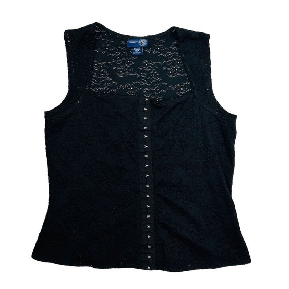 Black lace corset shirt - Gem