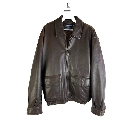 Mens nautica leather jacket - Gem