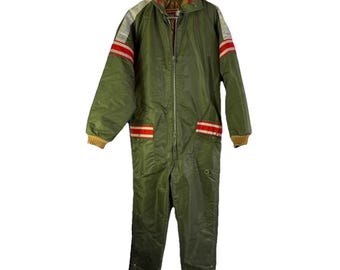 Men's Vintage Insulated Snowsuit Jumpsuit Size 44 Tall Sears Work
