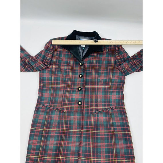 NOS 90s Pendleton Womens 12 Virgin Wool Plaid Vel… - image 8