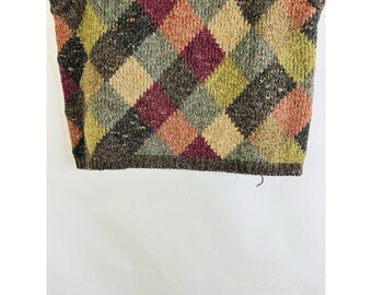 90's「Vintage」Argyle Knit & Lamb Leather 90's「Vintage」Argyle Knit & Lamb Leather 90's「Vintage
