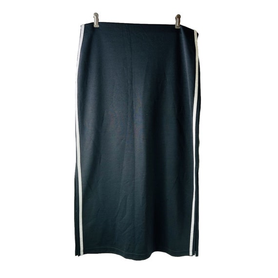 Y2K Womens XL Two Stripe Pull on Athleisure Travel Midi Skirt USA