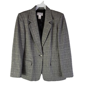 90er Jahre Pendleton Womens 6 Petite Schurwolle Karierter Blazer Jacke USA, Pendleton Womens Blazer, Vintage Wolle Karierter Blazer