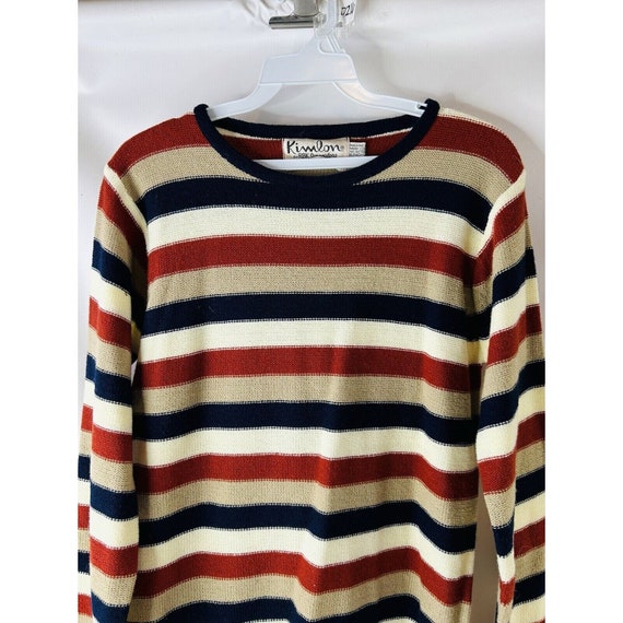 70s Womens Medium Multicolor Stripe Lightweight S… - image 3