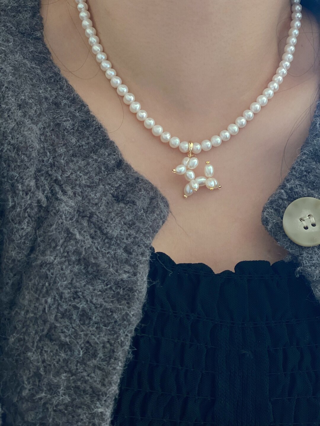 Freshwater Pearls Bubble Dog Balloon Dog Handmade Dangle - Etsy