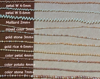 High Luster Tiny Freshwater Pearl Minimalism Necklace Baby pearl chocker necklace Layering pearl necklace 2mm 3mm Birthday gift for her