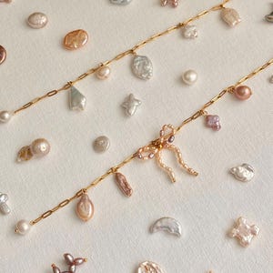 Crea tu propia pulsera de perlas personalizada / Joyería de perlas barrocas personalizada / Pulsera vintage gruesa / Regalo minimalista en capas para ella