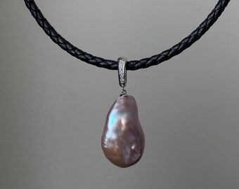 Natural Interchangeable Baroque Pearl Love Pendant | Unique Romance Accessory | Customizable Necklace Charm