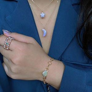Handmade Minimalist Baroque Pearl Necklace Star Necklace Moon Necklace for friend Bridesmaid Gift for Her necklace lover