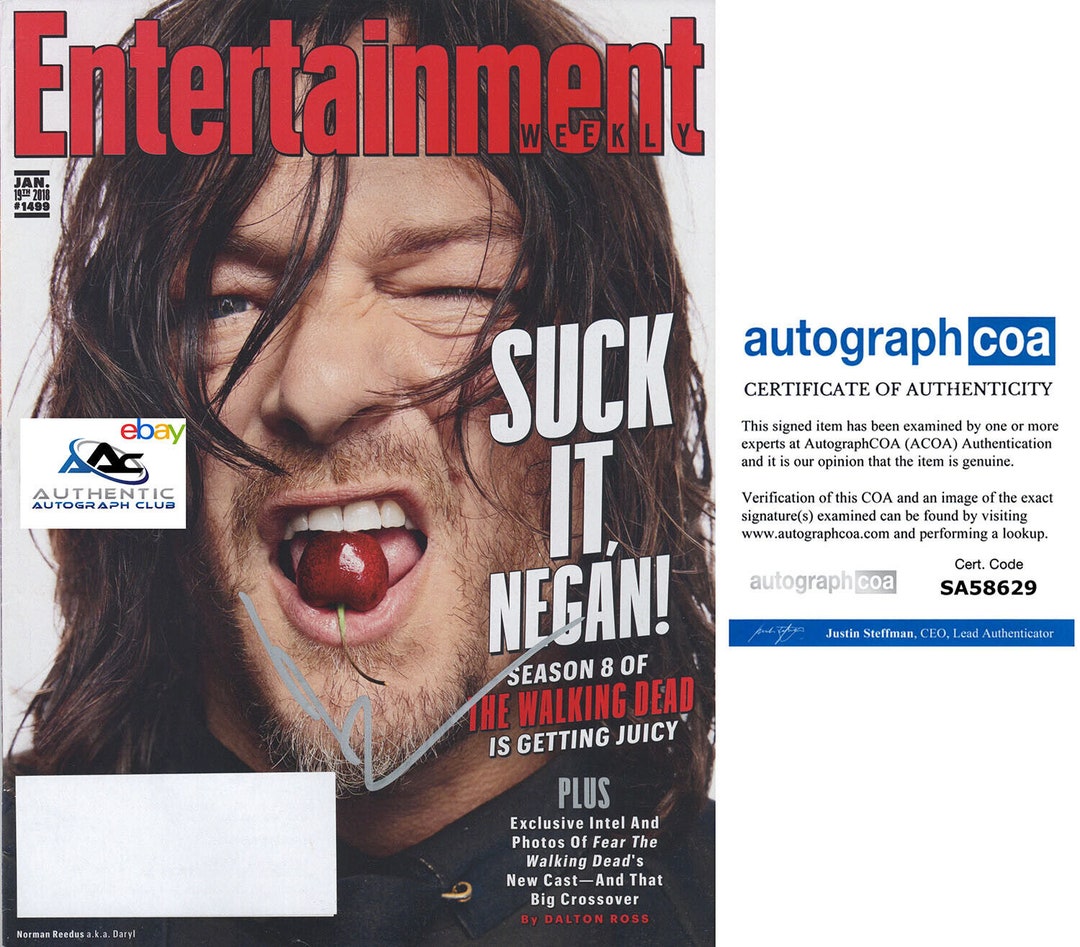 Norman Reedus Walking Dead Daryl Dixon Autograph Signed 8x10 Etsy