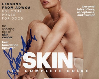 Adwoa aboah autograph signed allure magazine model coa