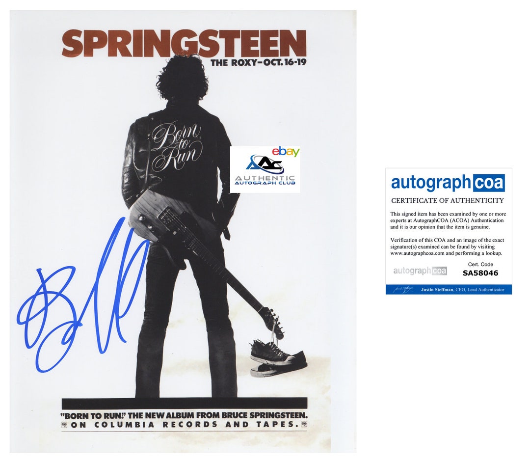 Bruce Springsteen Autograph Signed 11x14 Photo Born to Run Etsy