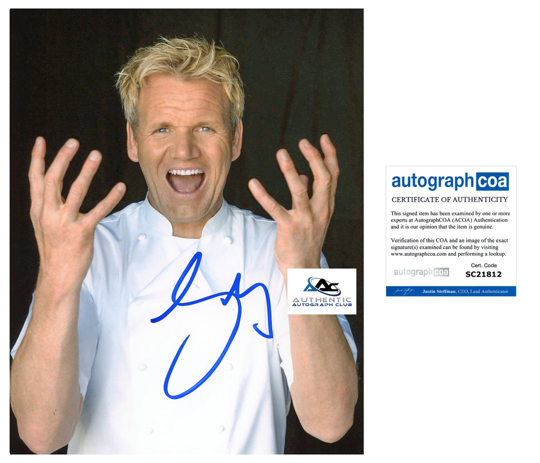 Gordon Ramsay Autograph Signed 8x10 Photo Masterchef Hell's Kitchen ...