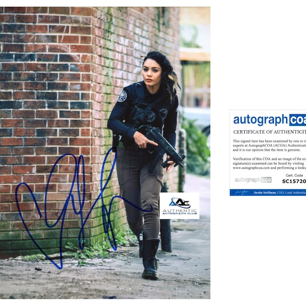 Vanessa hudgens autógrafo firmado 8x10 foto secundaria musical chicos malos acoa