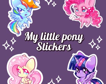 My Little Pony Stickers – 4-Character Laptop Decal Set