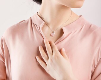 Oriental ceramics peach blossom series : necklace, bracelet, earrings, stud earrings. Original design and pure  handmade.[C0002]