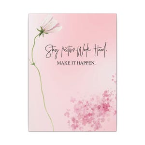 Canvas Wall Decor, Motivational Art Print, Inspirational Quote Sign, Office Decor, Home Wall Hanging