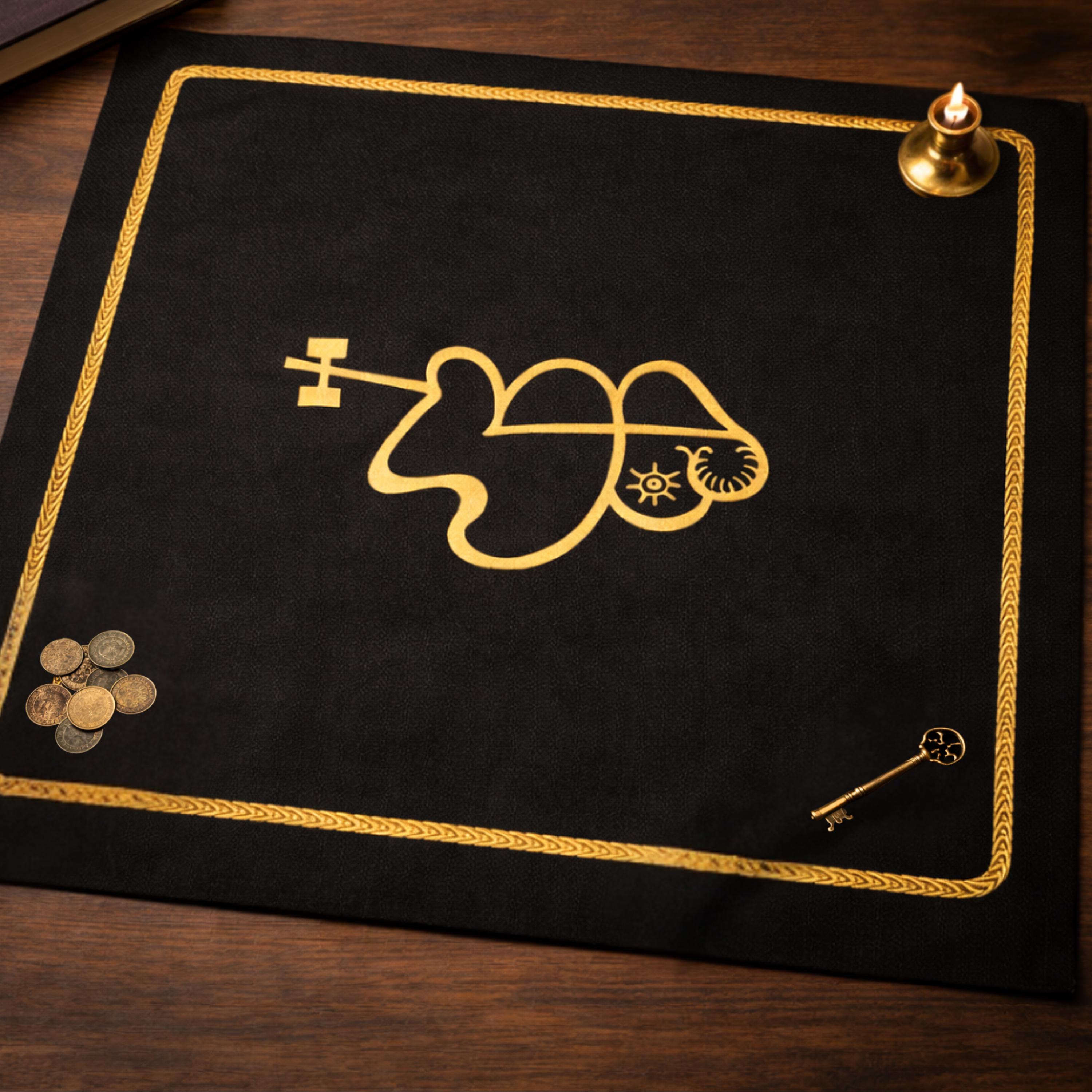 Clauneck Ritual Altar Cloth - Money & Wealth Sigil Cotton Occult Spirit ...