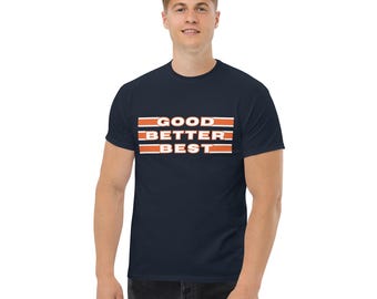 Camiseta de algodón unisex motivacional, buena, mejor, para los fanáticos del fútbol americano de los Bears, Chicago Sports