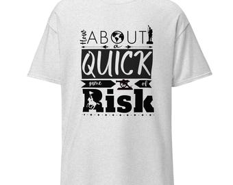 Camiseta del juego de mesa Risk: un regalo divertido para una noche de juegos de estrategia.
