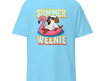 Camiseta fantasma de perro salchicha de verano: divertida camiseta de Halloween con salchicha