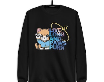 Sudadera "Larga vida y Pawspurr": regalo de Star Trek Cat Trekkie