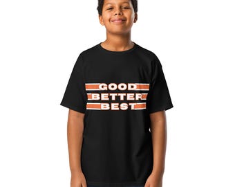 Camiseta de algodón juvenil buena • mejor • la mejor: inspirada en el fútbol americano de Chicago Da Bears