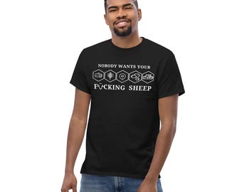 Camiseta divertida de Catán: "Nadie quiere a tus malditas ovejas" - Humor de juegos de mesa