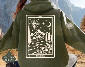 Custom Adventure Hoodie, Mountain Sweatshirt, Hiking Sweater, Personalized Camping Sweatshirt, Nature Lover Gift, Adventure Awaits Sweater