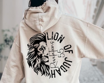 Lion Of Judah Hoodie, Aesthetic Christian Sweatshirt, Jesus Lover Sweatshirt, Christian Hoodie,Revelations 5:5,Bible Verse Hoodie,Bible Gift