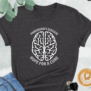 Parkinson&#39;s Disease Hope For A Cure Shirt, Parkinsons Awareness Tee, Parkinsons Disease Shirt, Parkinsons Warrior, Hope Shirt, Brain Shirt