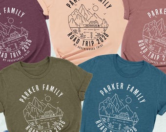 Family Road Trip 2026 Shirt, Custom Family Name Shirt, Family Vacation Gift, Custom Road Trip Shirt, Cute Adventure Shirt, Gift For Traveler