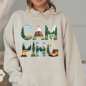 Camping Hoodie, Camp Lover Sweatshirt, Summer Camping Sweater, Gift For Camper, Girls Camping Hoodie, Adventure Sweatshirt, Hiking Sweater