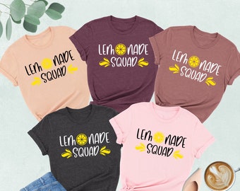 Lemonade Squad Shirts, Matching Shirts, Lemonade Tshirt, Summer Holiday Shirt, Cute Couple Shirt, Family Matching Shirt,Summer Gift,Lemonade